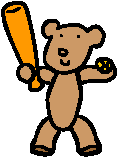 野球する熊